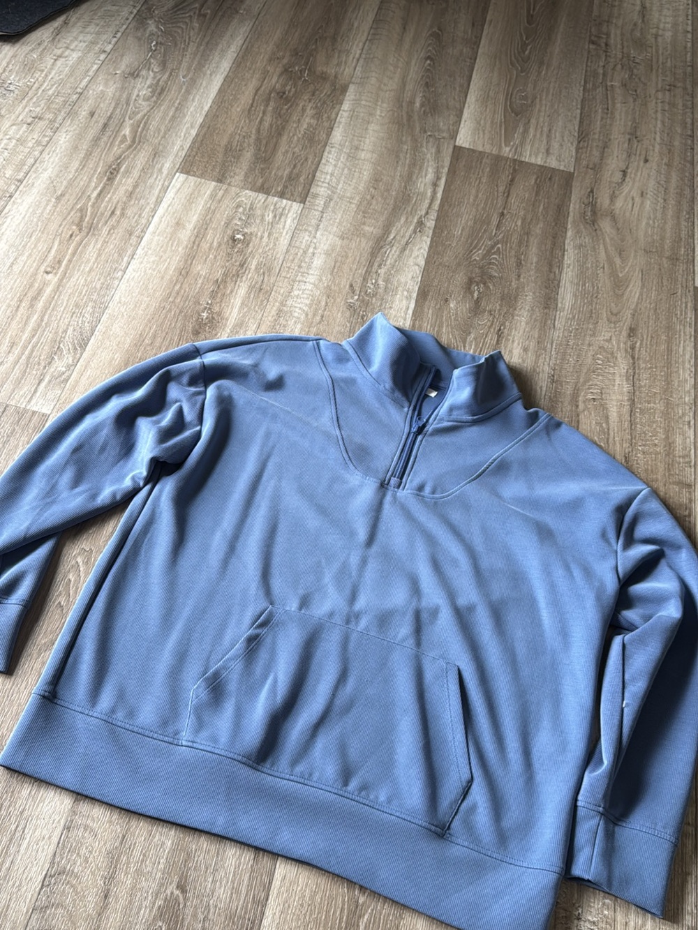 Womens Quarter-Zip Pullover  - Blue
